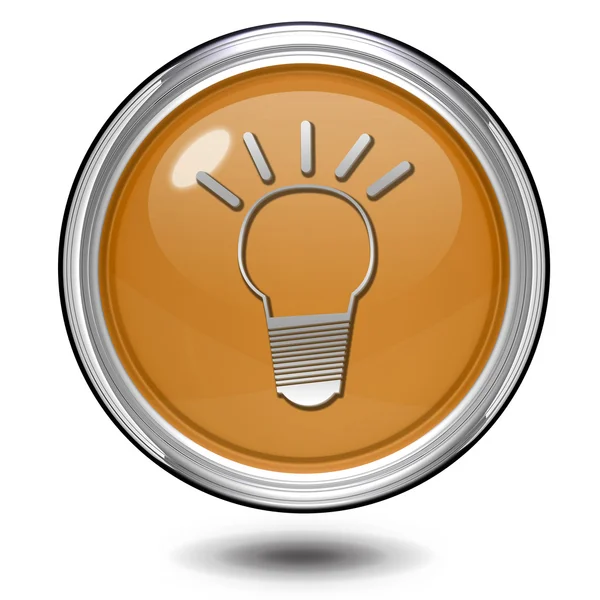 Light bulb circular icon on white background — Stock Photo, Image