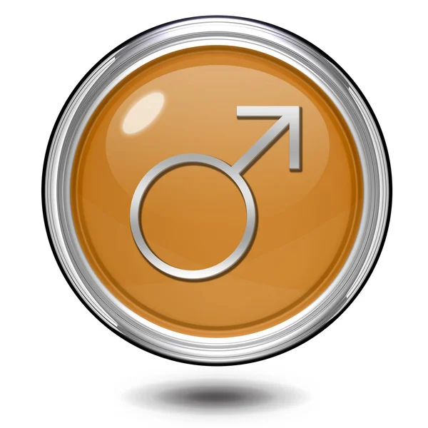 Male circular icon on white background — Stock Photo, Image