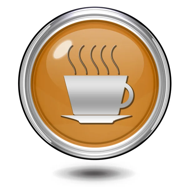 Coffee circular icon on white background — Stock Photo, Image