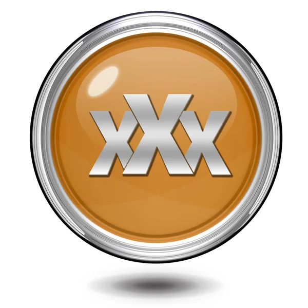 XXX circular icon on white background — Stock Photo, Image