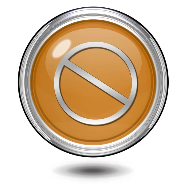 Ban circular icon on white background — Stock Photo, Image