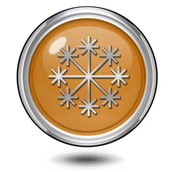 Icono circular de nieve sobre fondo blanco — Foto de Stock