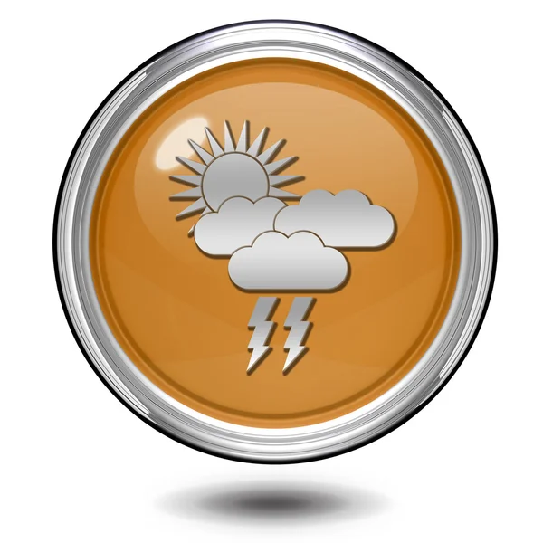 Rain circular icon on white background — Stock Photo, Image