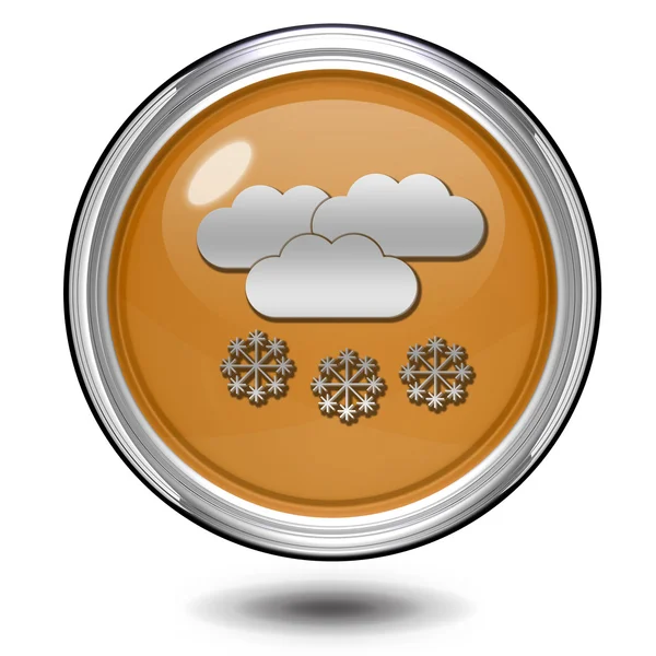 Snow circular icon on white background — Stock Photo, Image