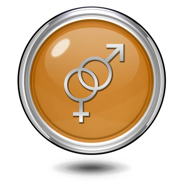 Couple circular icon on white background — Stock Photo, Image