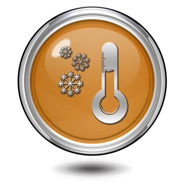 Snow circular icon on white background — Stock Photo, Image