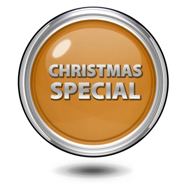 Рождественская специальная круглая икона на белом фоне — стоковое фото