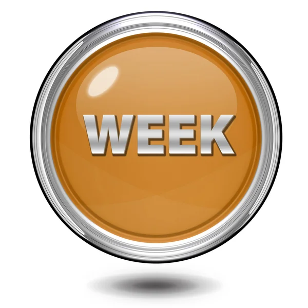 Woche rundes Symbol auf weißem Hintergrund — Stockfoto