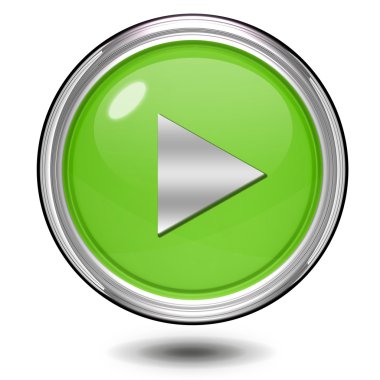 dairesel simgesi beyaz arka plan üzerinde oynamak