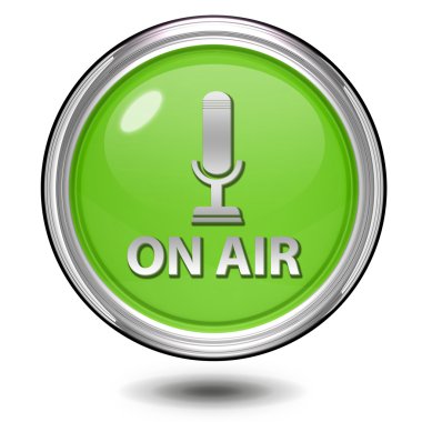 Beyaz arka plan üzerinde hava dairesel simgesini