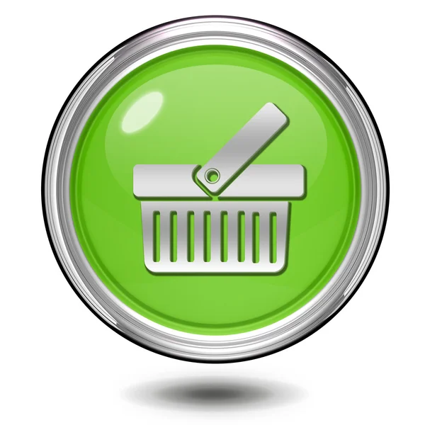 Shopping cart circular icon on white background — Stock Photo, Image