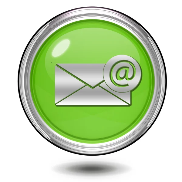 Електронна пошта кругова піктограма на білому тлі — стокове фото