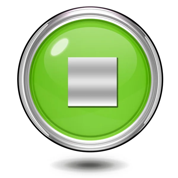 Parar ícone circular no fundo branco — Fotografia de Stock