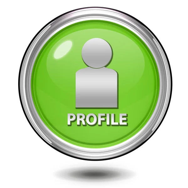 Profil kör alakú ikon fehér háttér — Stock Fotó