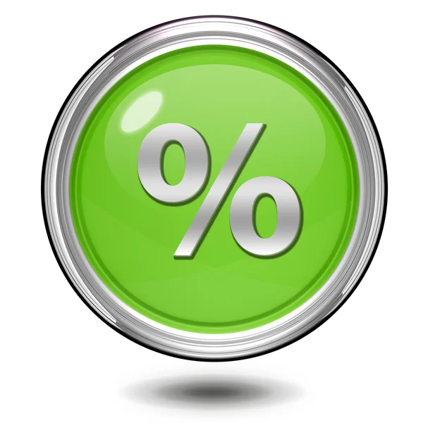 Percentage circulaire pictogram op witte achtergrond — Stockfoto