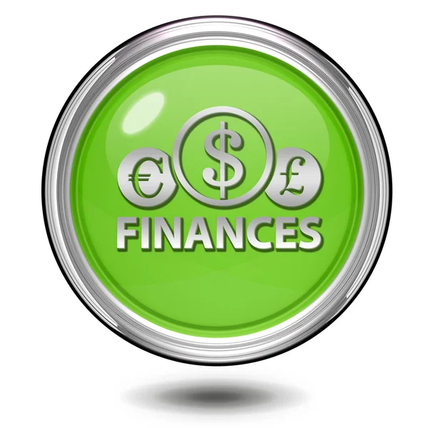 Icono circular de finanzas sobre fondo blanco —  Fotos de Stock