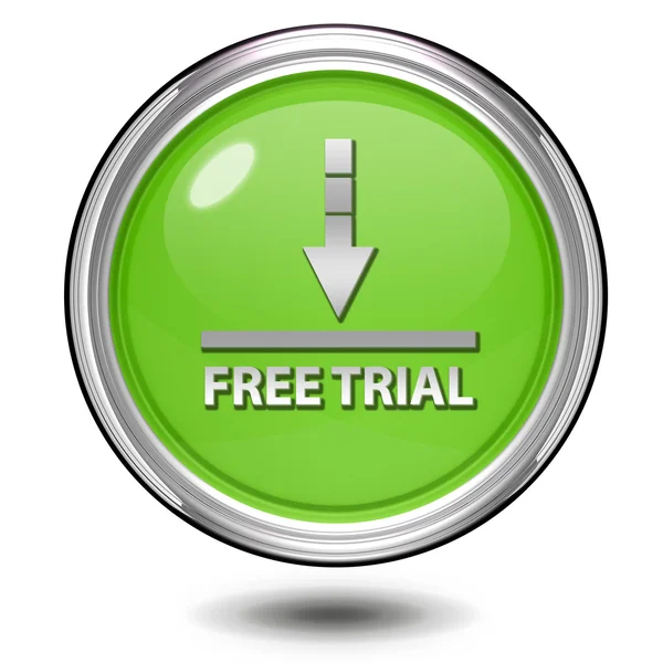 Free trial circular icon on white background — Stock Photo, Image