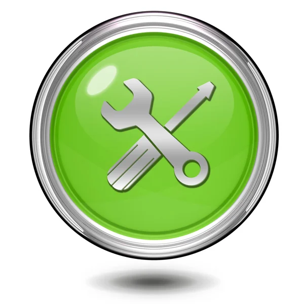 Configuración icono circular sobre fondo blanco —  Fotos de Stock