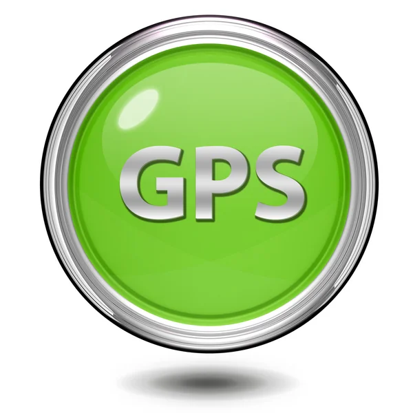 Gps circular icon on white background — Stock Photo, Image