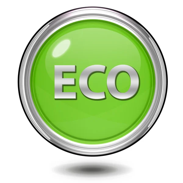 Eco kreisförmiges Symbol auf weißem Hintergrund — Stockfoto