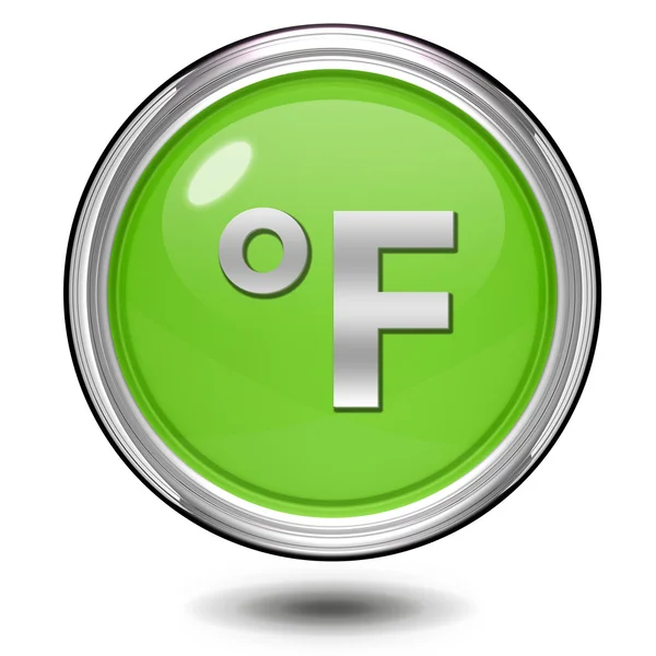 Fahrenheit kör alakú ikon fehér háttér — Stock Fotó