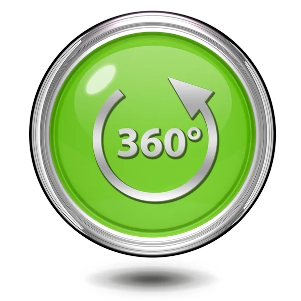 360 degrees circular icon on white background — Stock Photo, Image