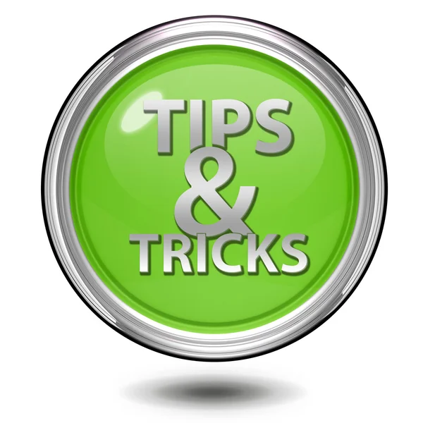 Consejos & trucos icono circular sobre fondo blanco —  Fotos de Stock