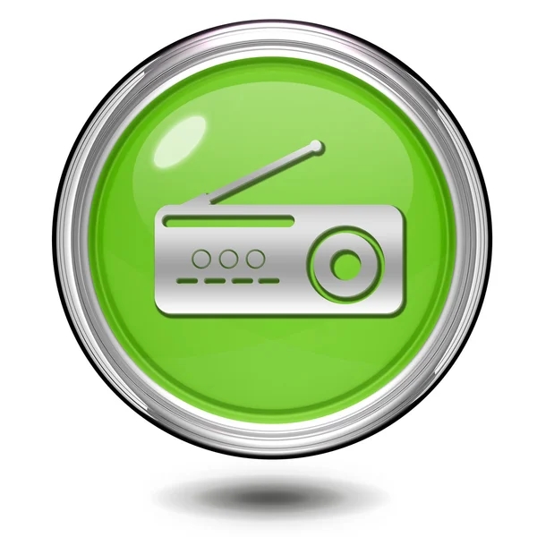 Icono circular de radio sobre fondo blanco —  Fotos de Stock
