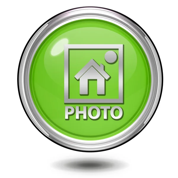 Photo circular icon on white background — Stock Photo, Image