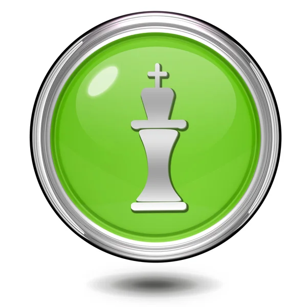 Chess circular icon on white background — Stock Photo, Image