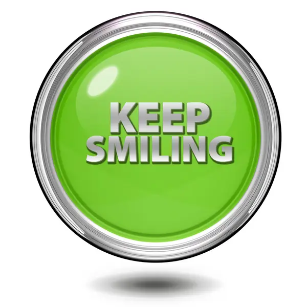 Keep smiling circular icon on white background — Stock Photo, Image