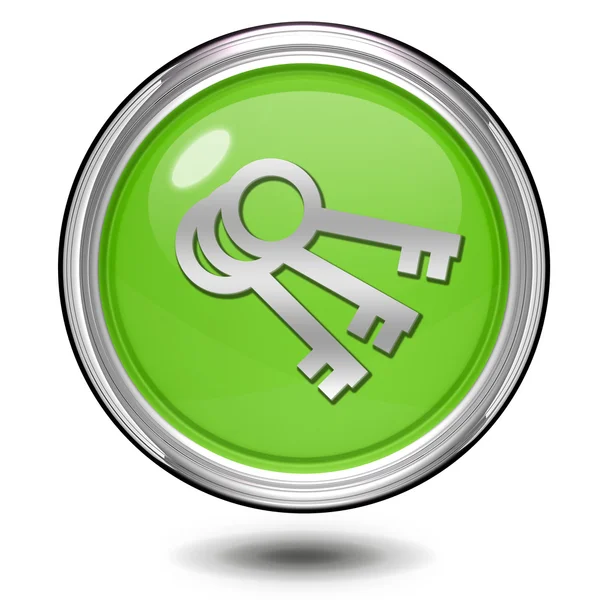 Key circular icon on white background — Stock Photo, Image