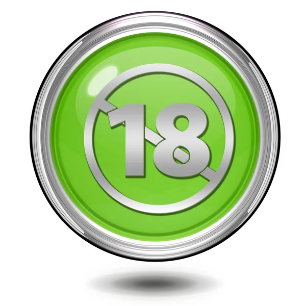 18 kreisförmiges Symbol auf weißem Hintergrund — Stockfoto