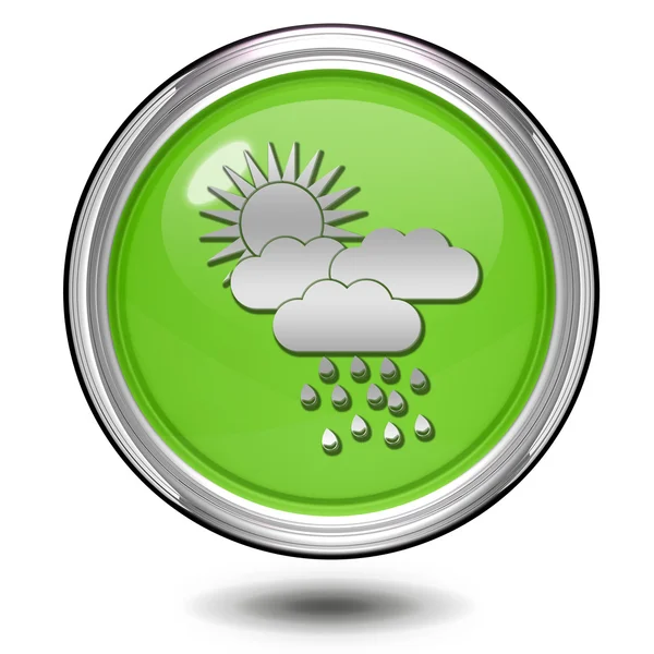 Regen circulaire pictogram op witte achtergrond — Stockfoto