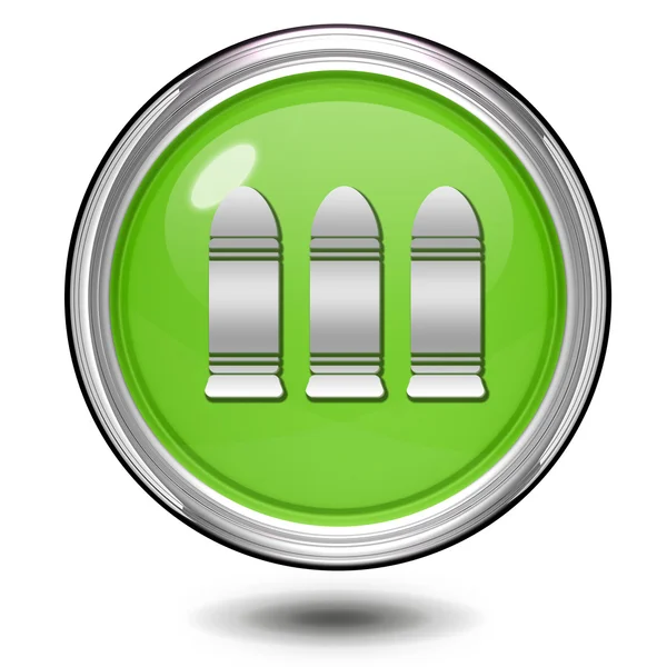 Bullet circular icon on white background — Stock Photo, Image