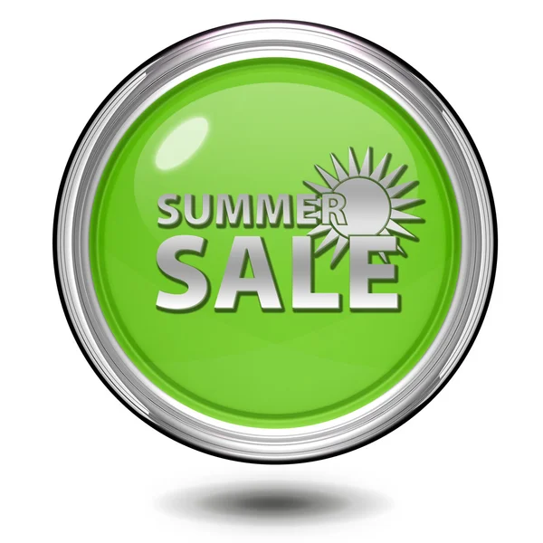 Καλοκαίρι πώληση κυκλική εικόνα σε άσπρο φόντο — Φωτογραφία Αρχείου