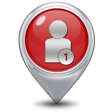 Beyaz arka plan üzerinde işaretçi simgesi ekleme