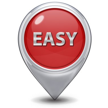 Beyaz arka plan üzerinde kolay işaretçi simgesi