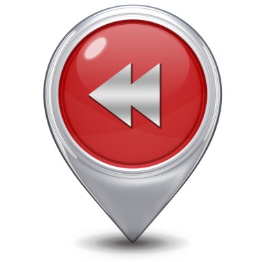 İşaretçi simgesi beyaz zemin üzerine gidin