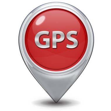 GPS işaretçi simgesi beyaz zemin üzerine
