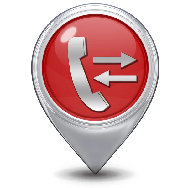 Icono de puntero de llamadas sobre fondo blanco — Foto de Stock