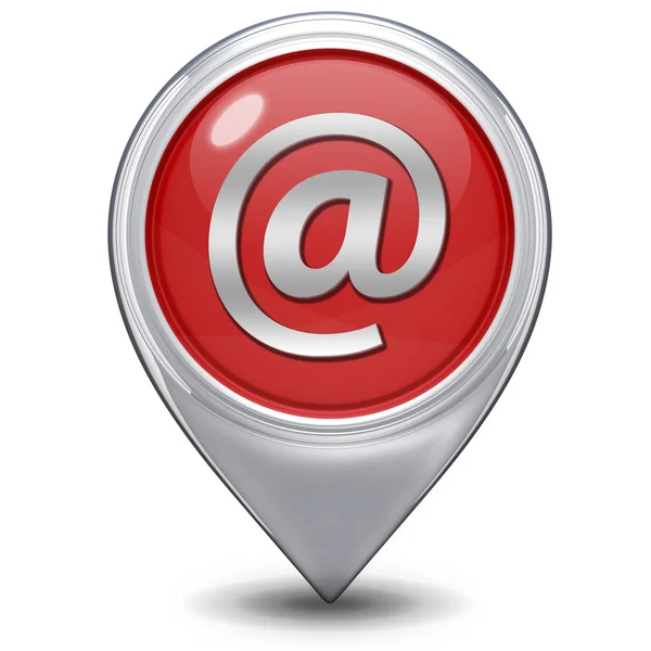 Email pointer icon on white background — Stock Photo, Image