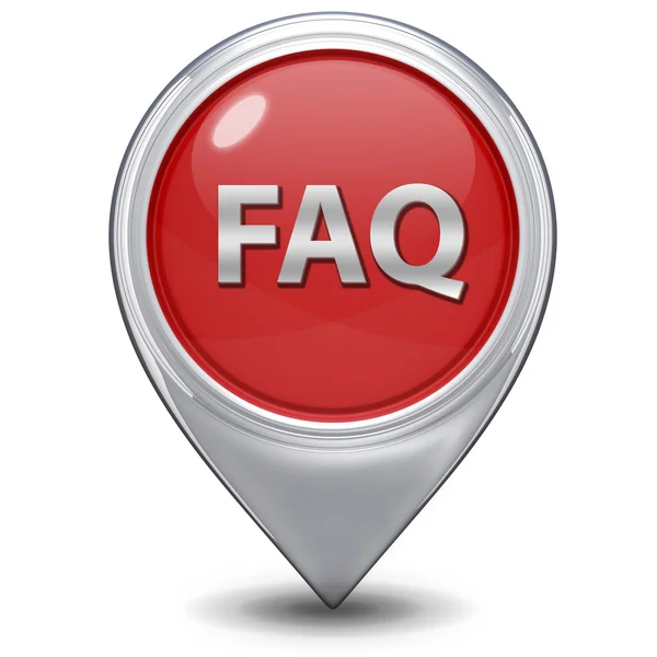 Faq pointer icon on white background — Stock Photo, Image