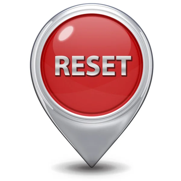 Reset pointer icon on white background — Stock Photo, Image
