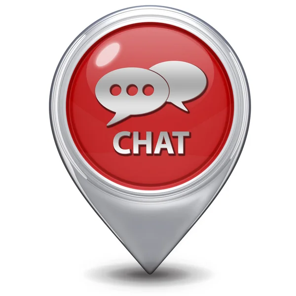 Chatt pekaren ikon på vit bakgrund — Stockfoto
