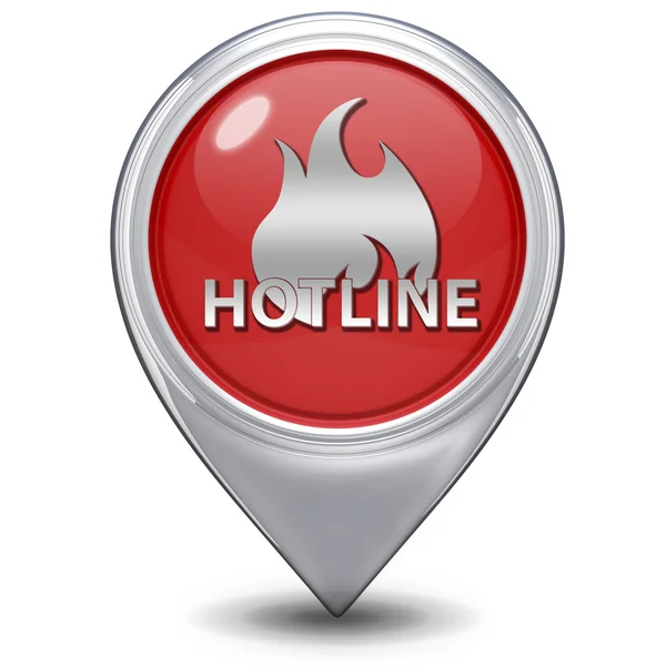 Hotline-Zeiger-Symbol auf weißem Hintergrund — Stockfoto