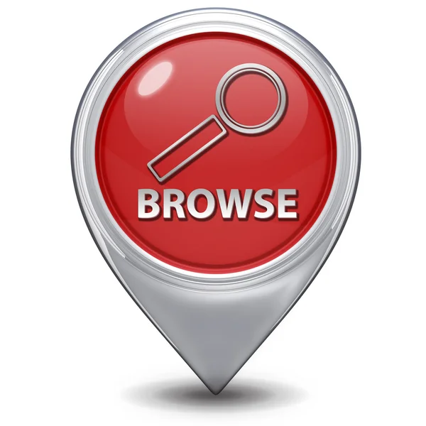 Browse pointer icon on white background — Stock Photo, Image