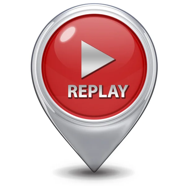 Replay pointer icon on white background — Stock Photo, Image