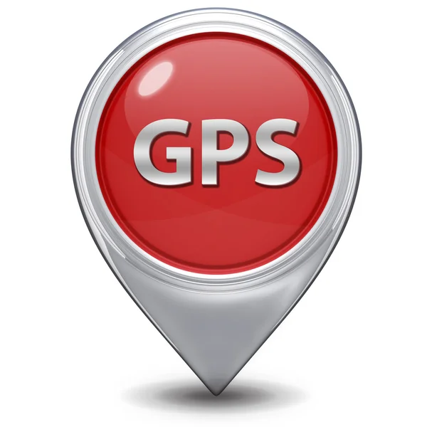 Gps pointer icon on white background — Stock Photo, Image