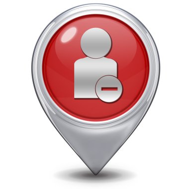 İşaretçi simgesi beyaz arka plan üzerinde sevmemek